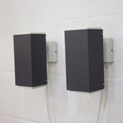 Pair of grey and white wall sconces by Preben Dahl for H. F. Belysning, 1960s