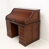 Antique roller blind writing desk 1930s, United Kingdom