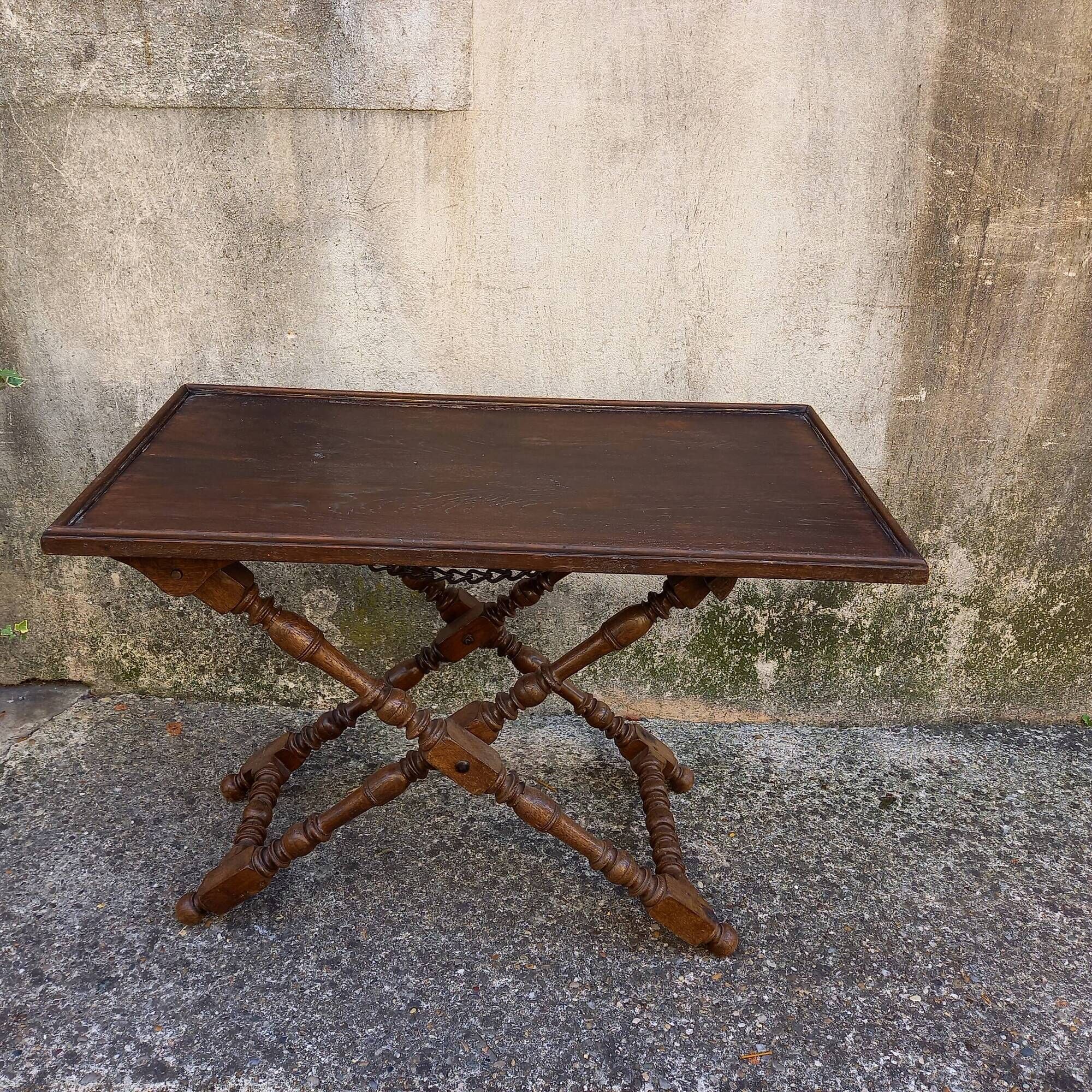 Folding oak table (winegrower's or sorting table)
