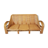 Bamboo and rattan vintage sofa