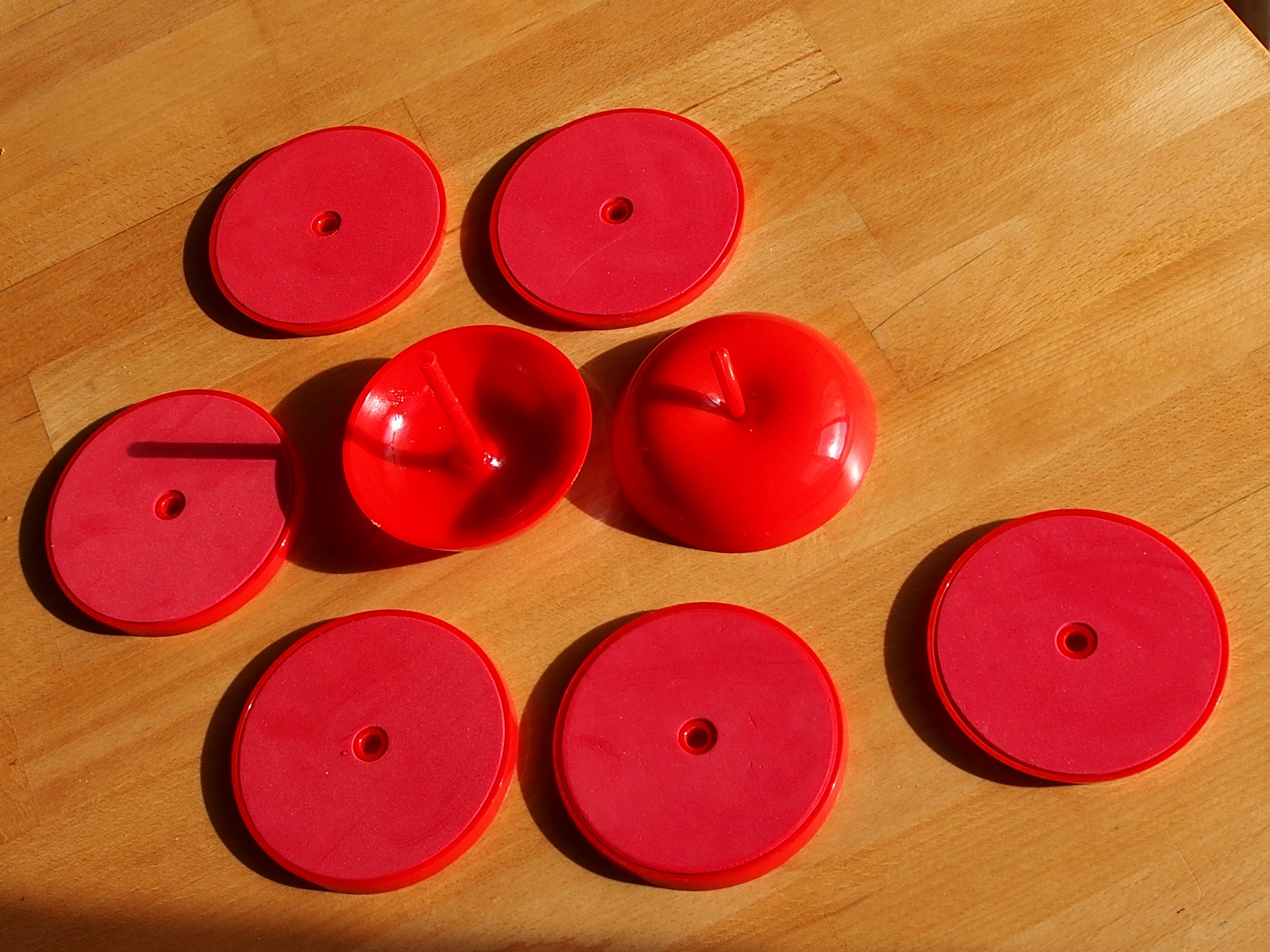 Coasters apple-shaped plastic design, vintage