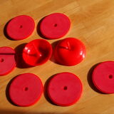 Coasters apple-shaped plastic design, vintage