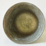 Brass champagne or ice bucket - relief vine decor