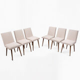 Un ensemble de 6 chaises rembourrées des années 1970