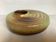 Tripod spiral vase in green and brown ceramic
