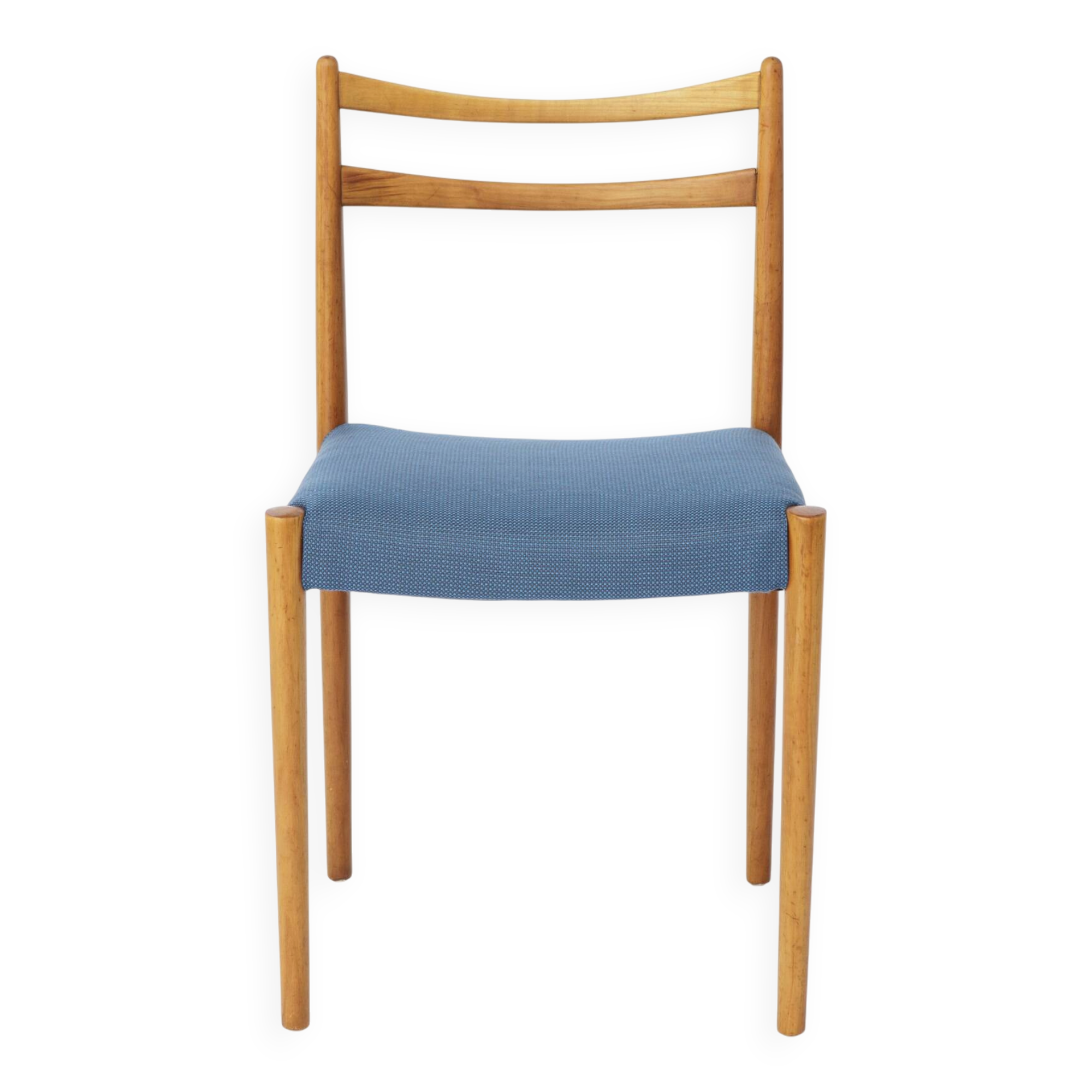 Chaise de salle à manger vintage Lübke, Allemagne années 1970, chaise en bois de hêtre
