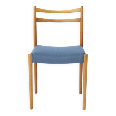 Chaise de salle à manger vintage Lübke, Allemagne années 1970, chaise en bois de hêtre