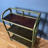 Etagère vintage en rotin vert Moyen Format