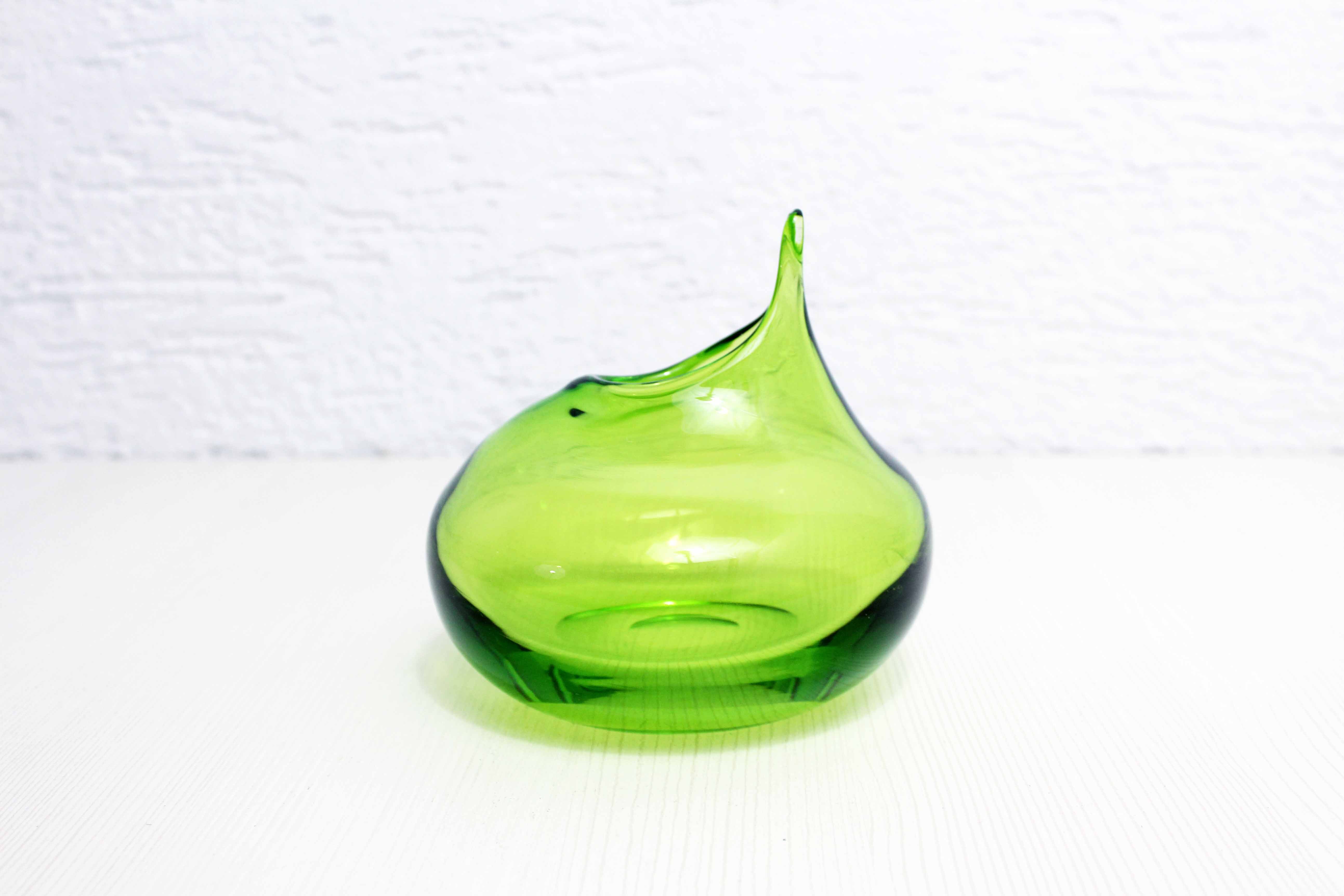 Green vintage vase