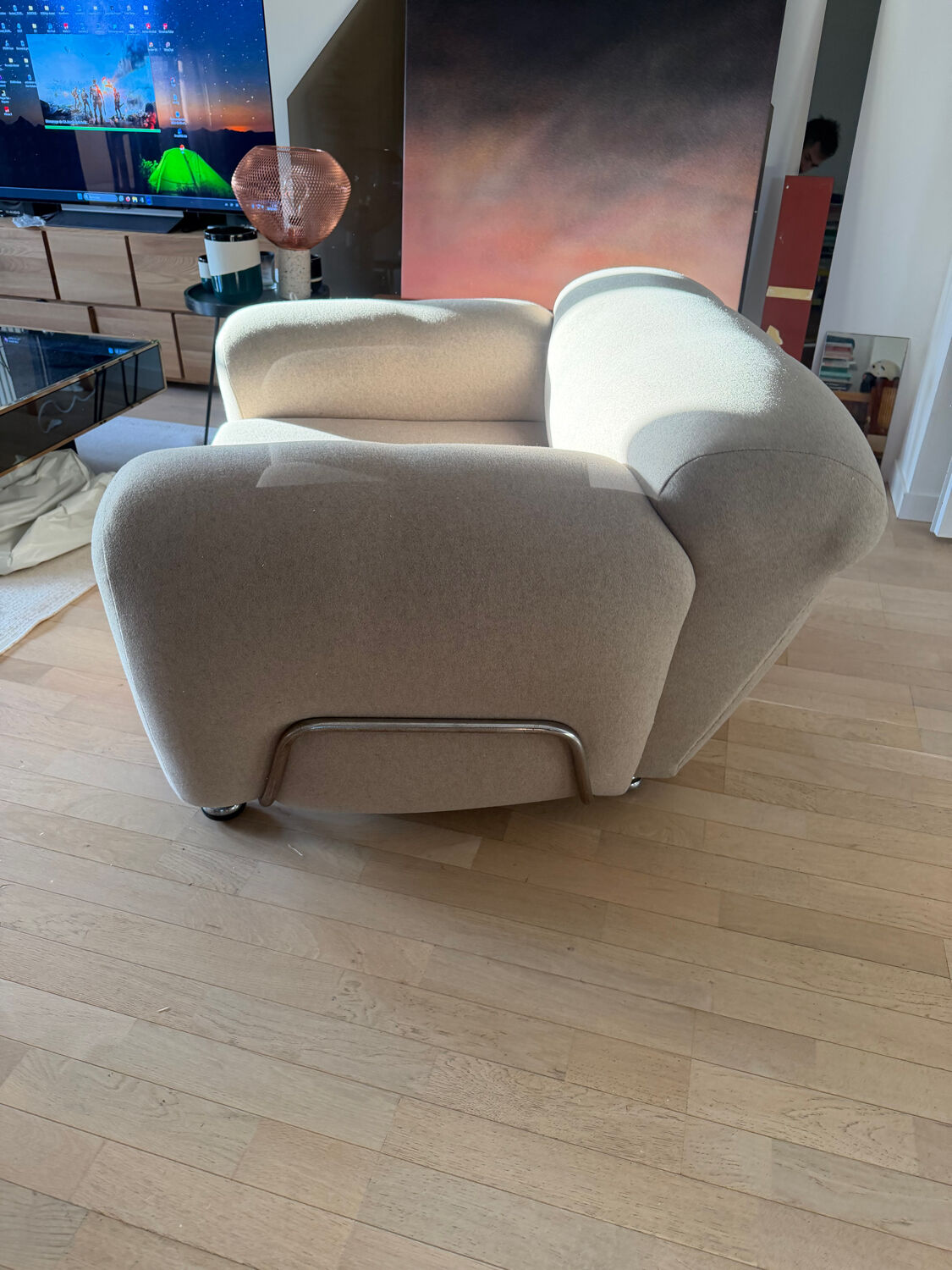 Italian tubular club armchair 1970