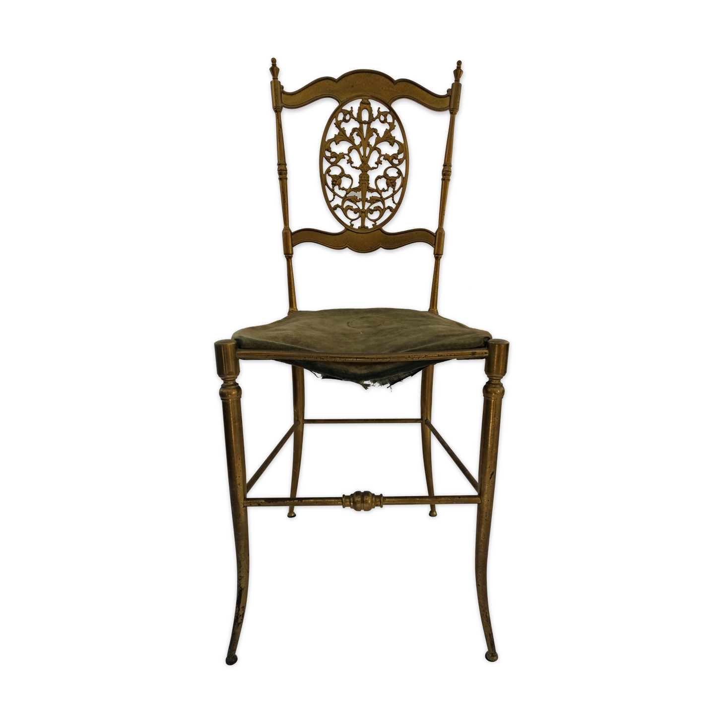 Chaise en laiton massif