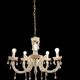 Italian white opaline glass chandelier