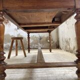 2m walnut drapery farm table