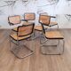 Set of 6 black S32 / S64 chairs by Marcel Breuer for Thonet, 1977