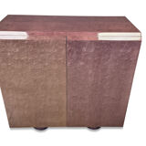 Burl bar cabinet by Giovanni Offredi for Saporiti, 1970s