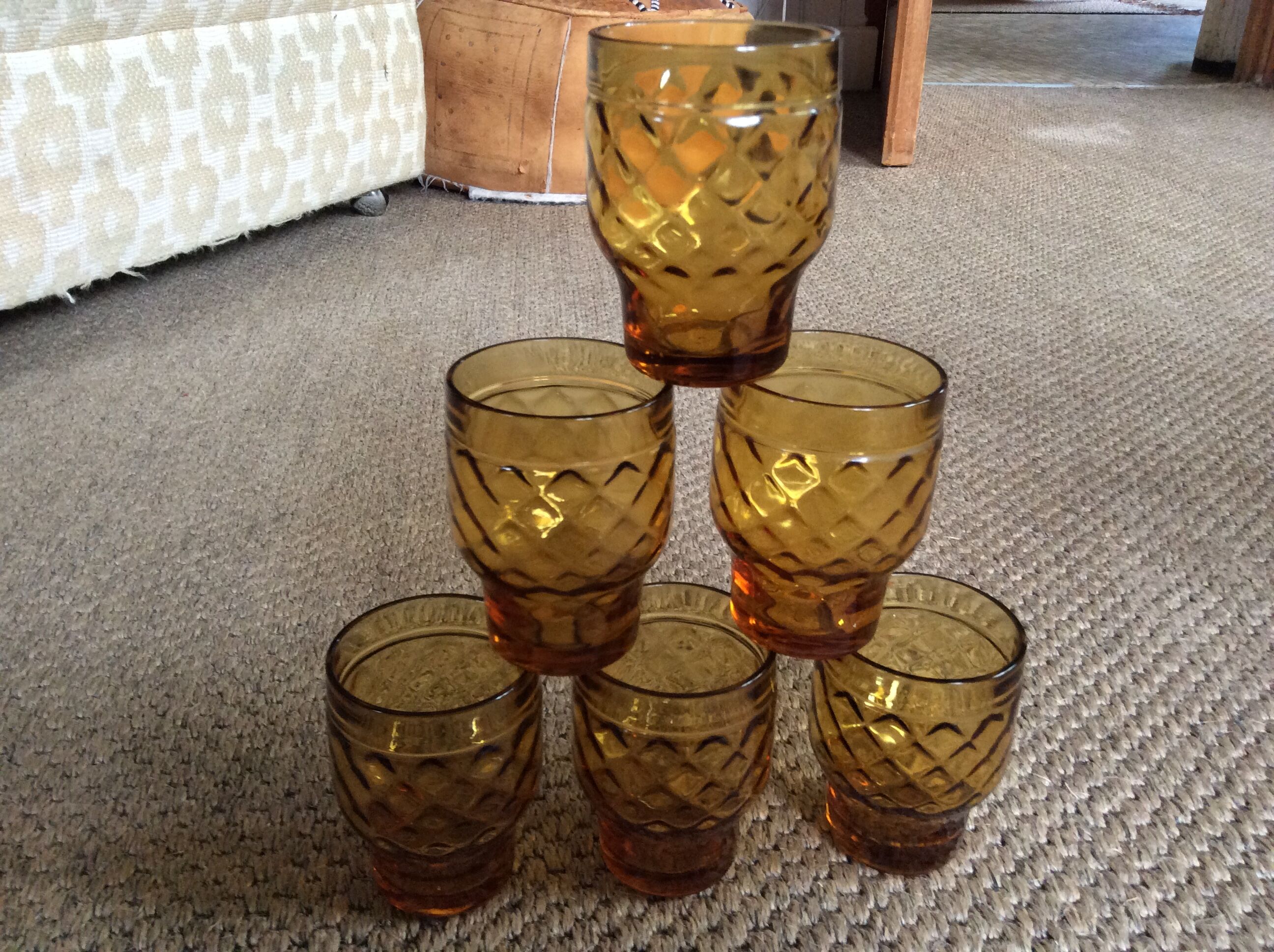 Set of 6 vintage glasses