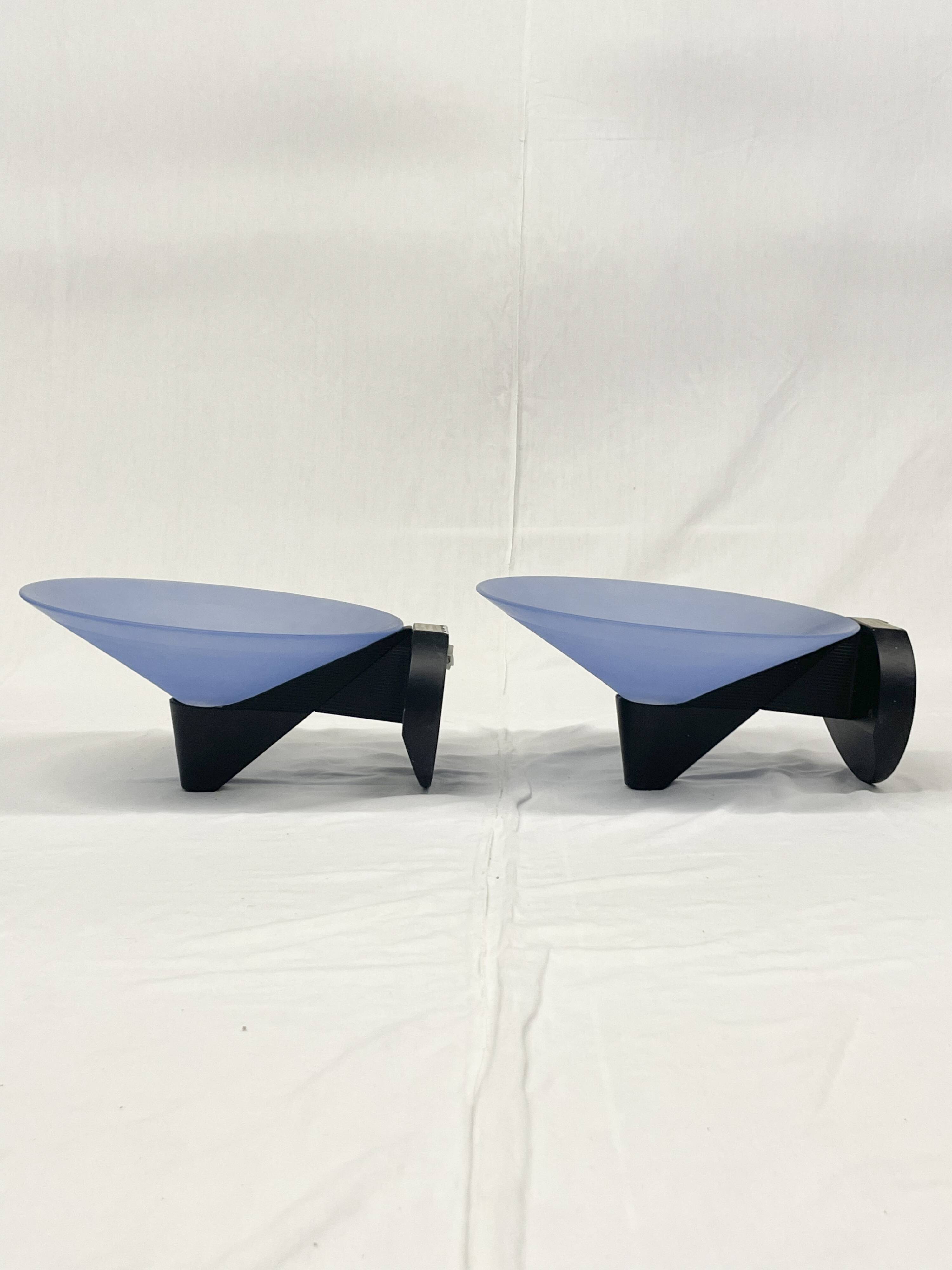 Pair of Lamiprogetti wall lights, Italy, 1980's