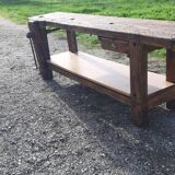 Old Wood Workbench, 1 Drawer and Shelf