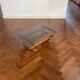 Vintage 70s smoked glass coffee table