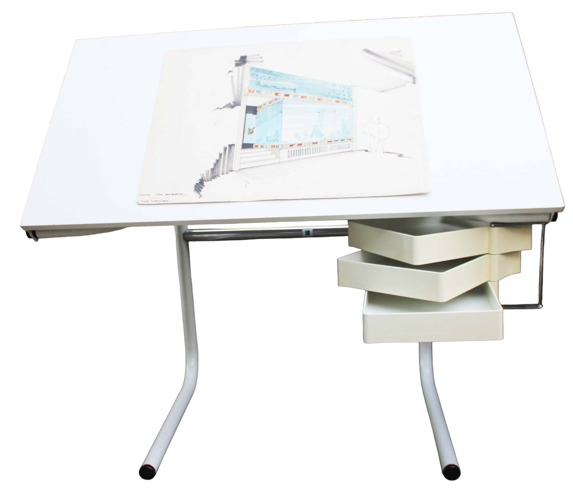 Vintage Architect Desk By Bieffeplast, 1960s