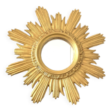 Miroir soleil doré
