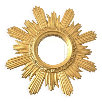 Miroir soleil doré