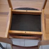 6 original Scandinavian chairs in light solid wood