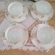 Lot of 4 Limoges gold flower gold coffee cups and cups