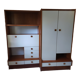 Bibliothèque bureau chambre années 70