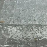 60s 70s ice glass flush mount ceiling lamp by Kaiser Leuchten Germany