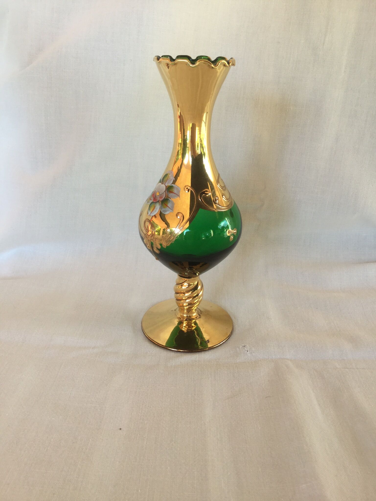 Murano 1960 golden vase with fine gold