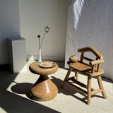 Pawn Natural - Stool, side table, end table in solid mango wood