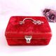 Sewing box padded with red silk, Napoleon III style