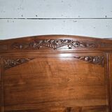 Art Deco walnut headboard