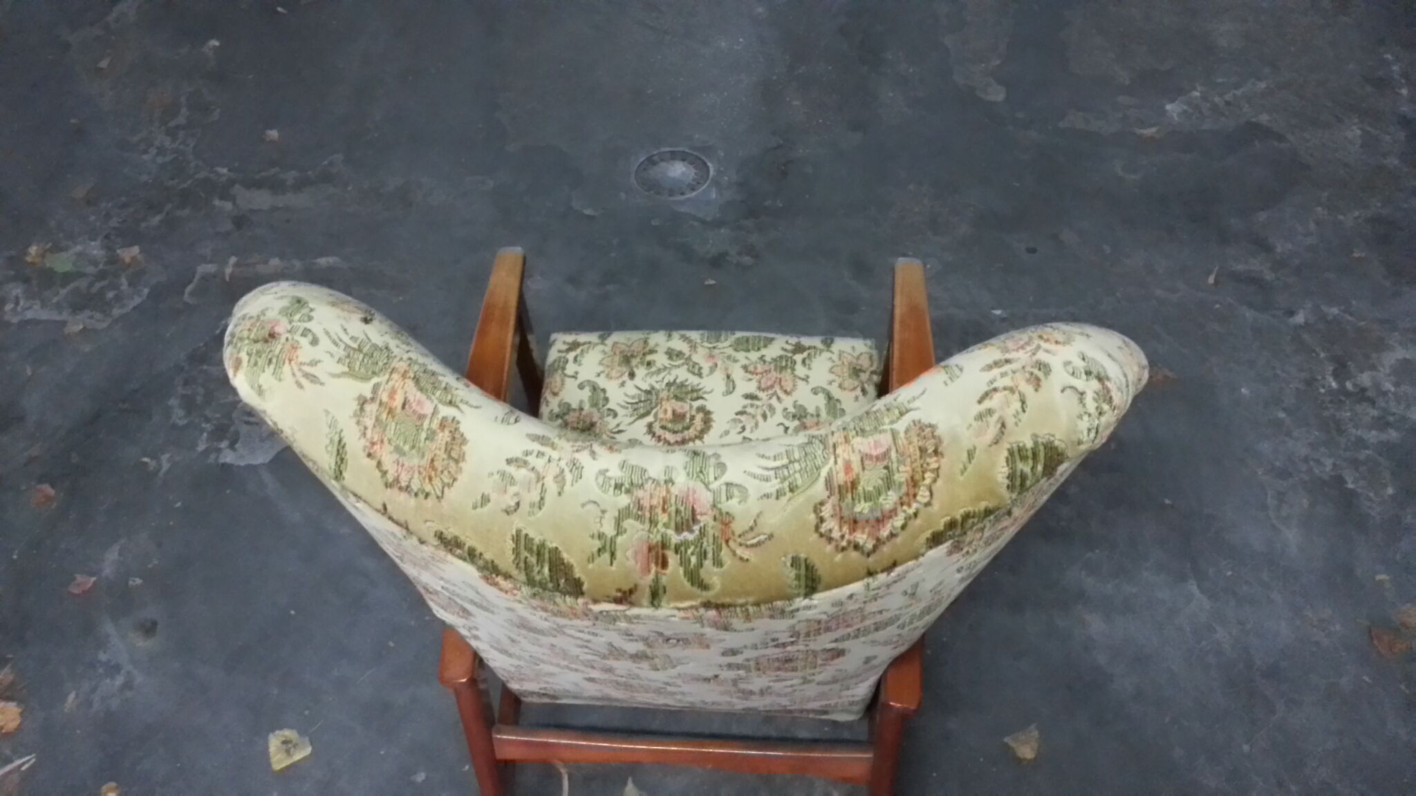 Chair wing chair flower Scandinavian styl Ib Kofod-Larsen for Carlo Gahrn