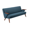 Danish reupholstered blue sofa by Johannes Andersen for CFC Silkeborg, 1960s