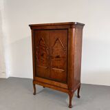 Oak linen closet from the 1930s, Norway