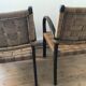 Pair of vintage rope armchairs, wooden frame, Sweden, 1960, Axel Larsson