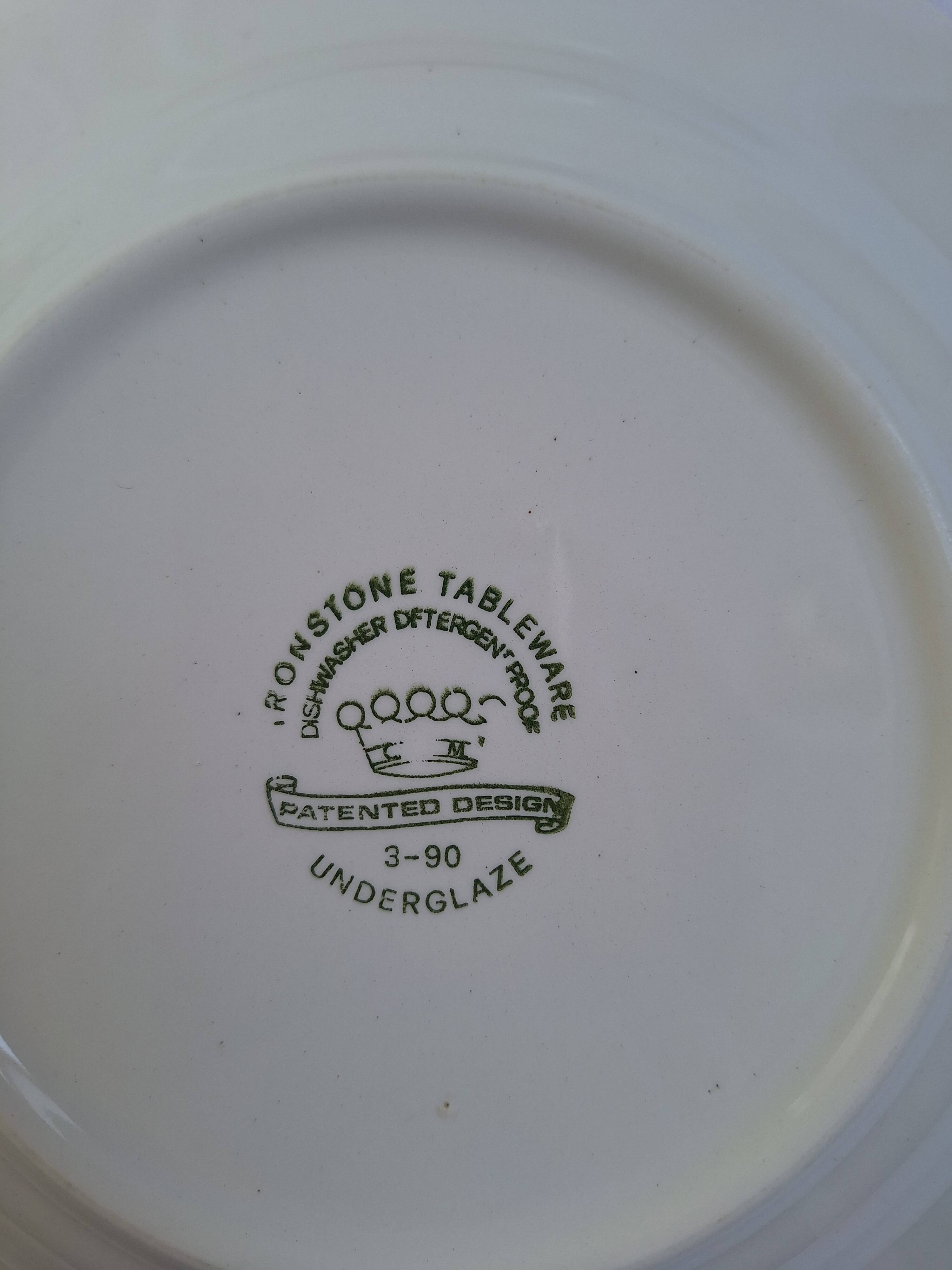 Vintage blue deep plates