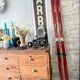 Paire de ski vintage en bois