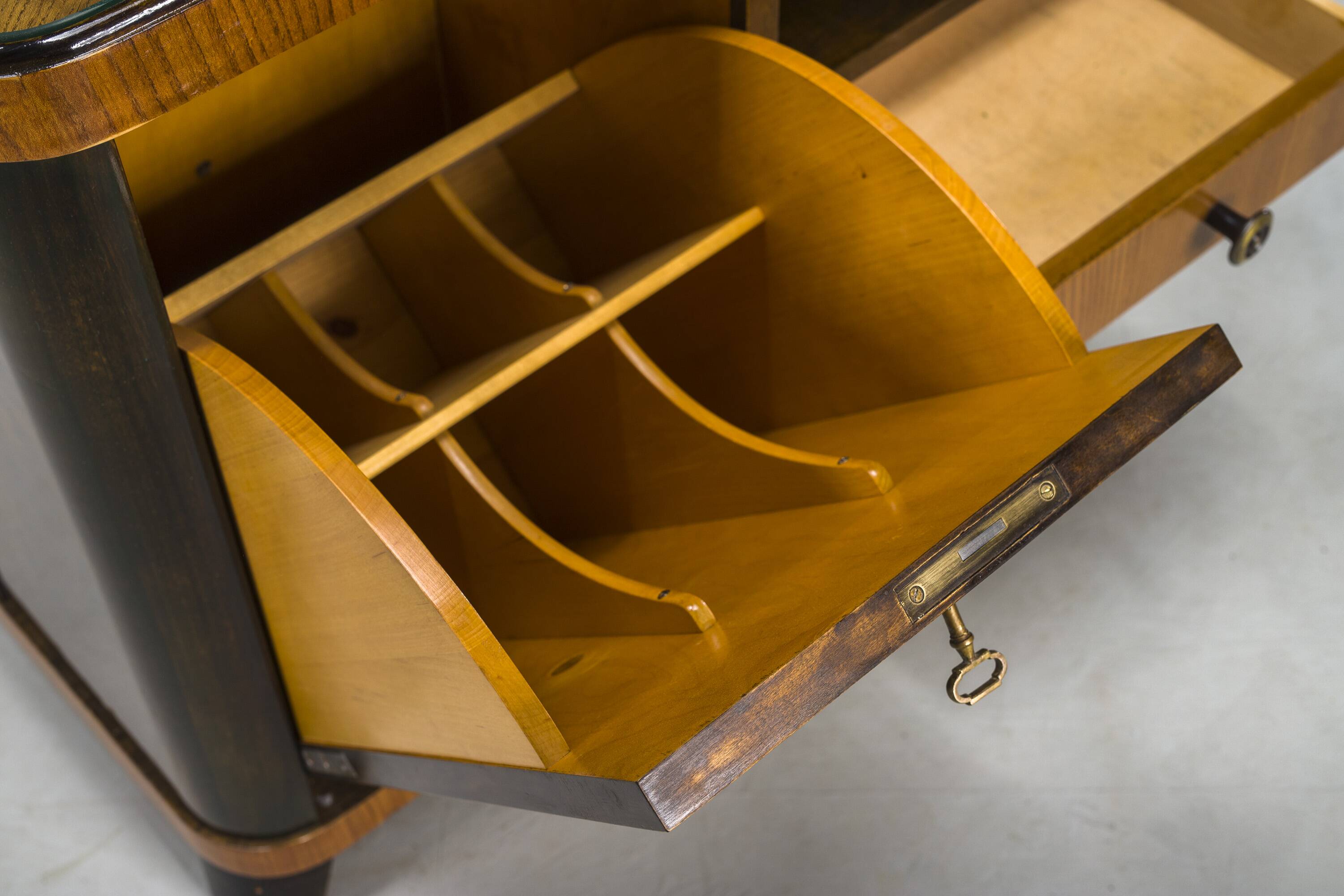 Art Deco Bar Cabinet with Inlays, 1930s