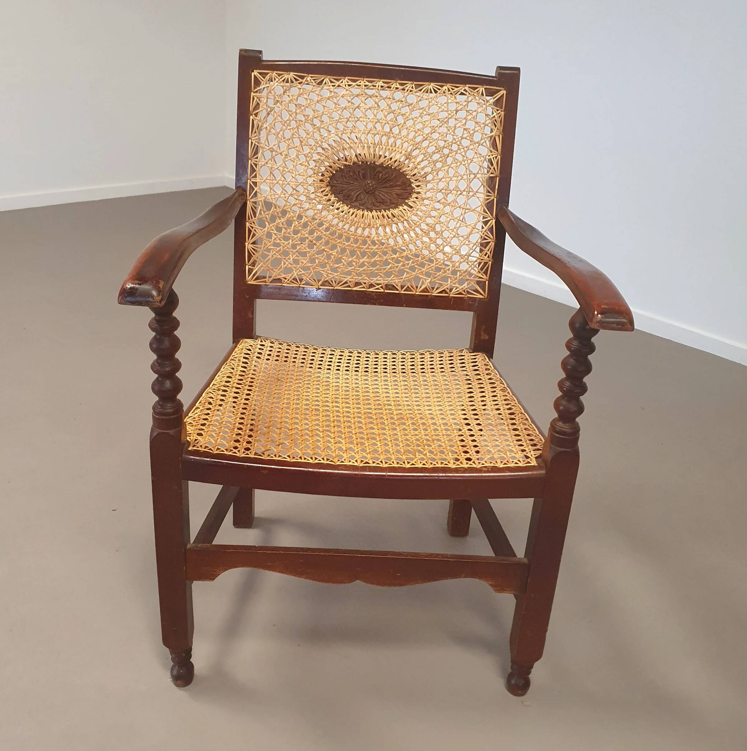 Monastery / medallion / webbing arm chairs / 1930s