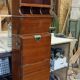 meuble toilette de bateau en acajou