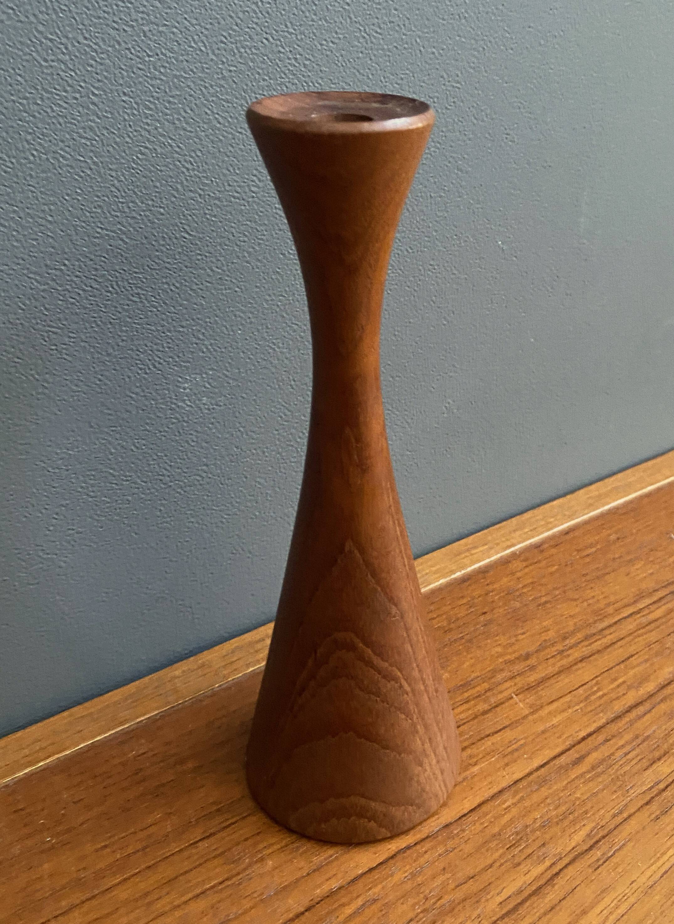Teak candle stick 1960s