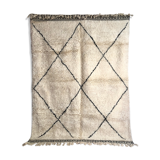 Moroccan Berber carpet Beni Ouarain with black diamonds 2,85x2.10m