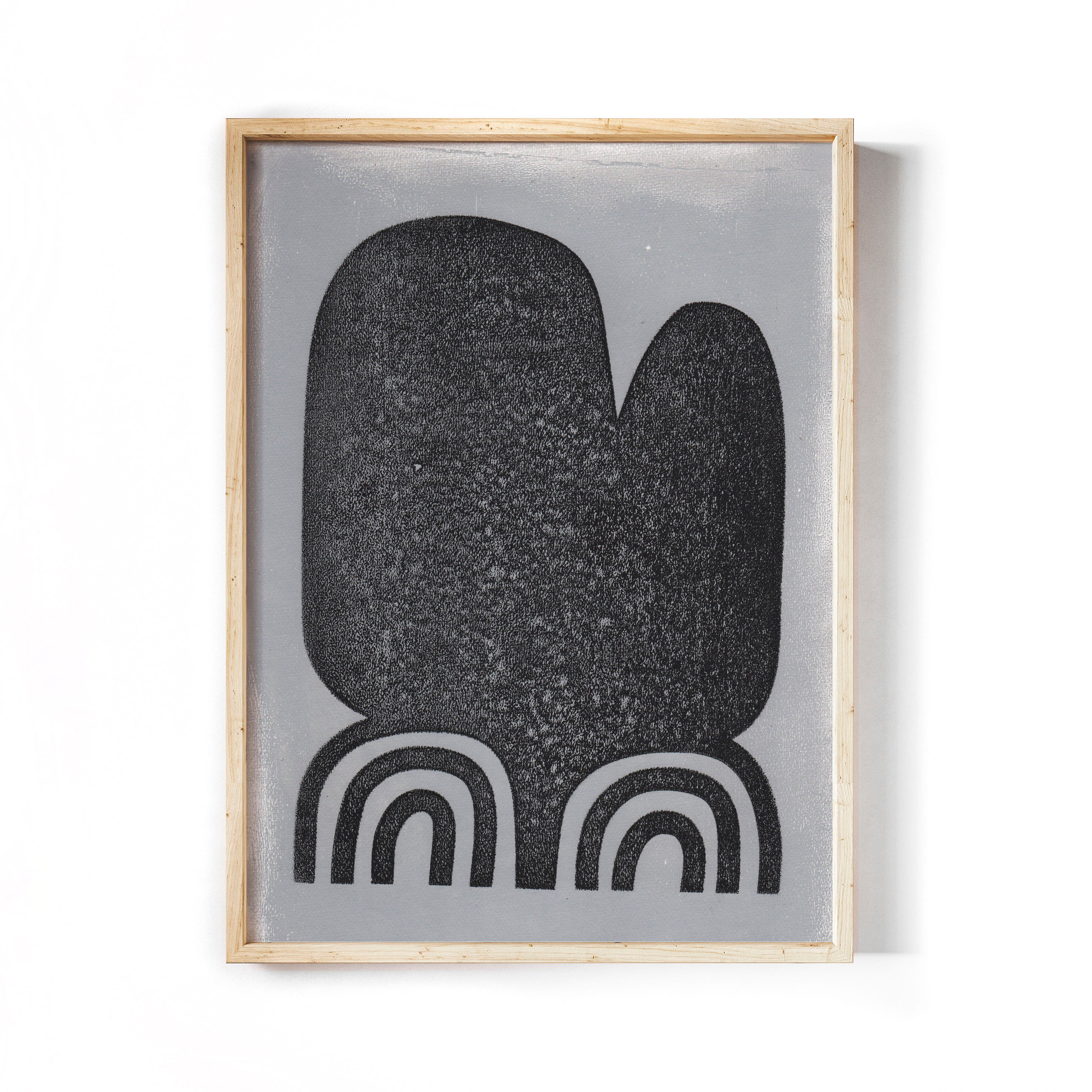 Paint on paper 30x40cm illustration dated and signed without frame S3N3