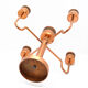Copper five-arm candlestick Denmark 1960s
