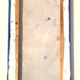 Tableau huile bleu blanc abstrait