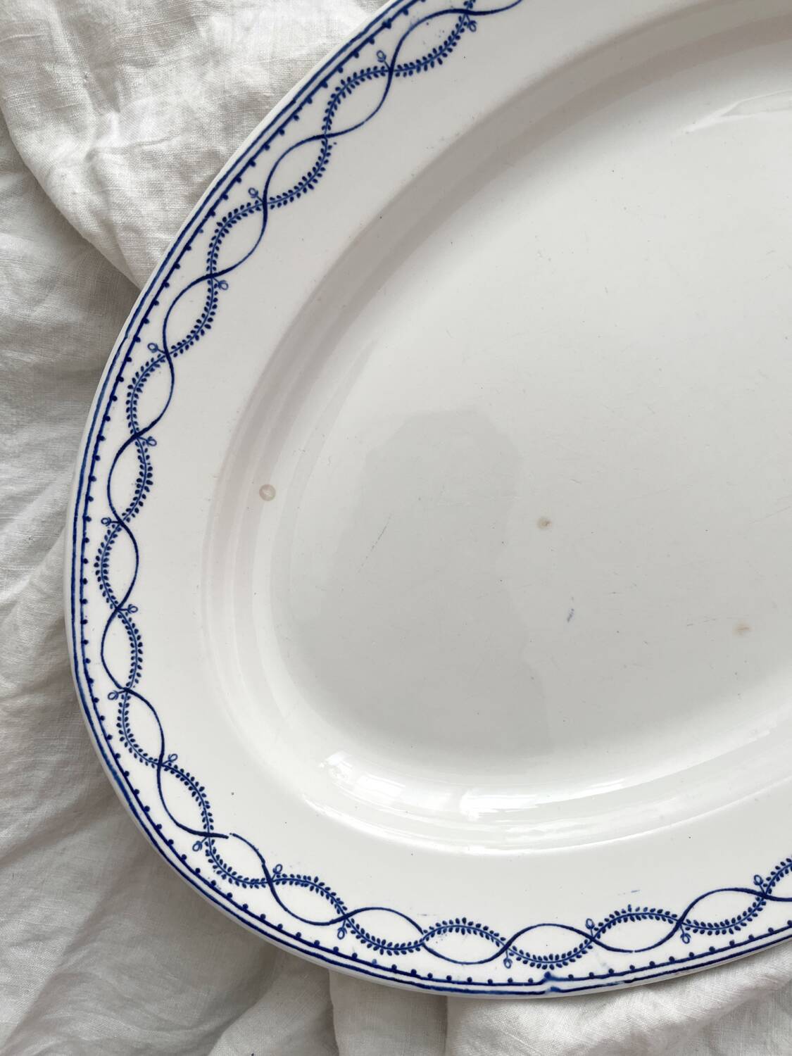 Oval iron earthenware dish Boch la Louvière