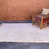 Moroccan rug Beni M'Rirt white - 177 x 264 cm